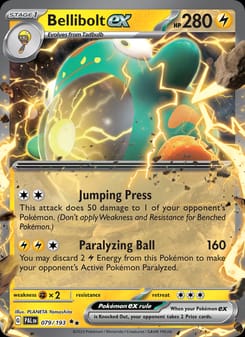 Bellibolt ex 079/193 Double Rare – Paldea Evolved Pokémon card
