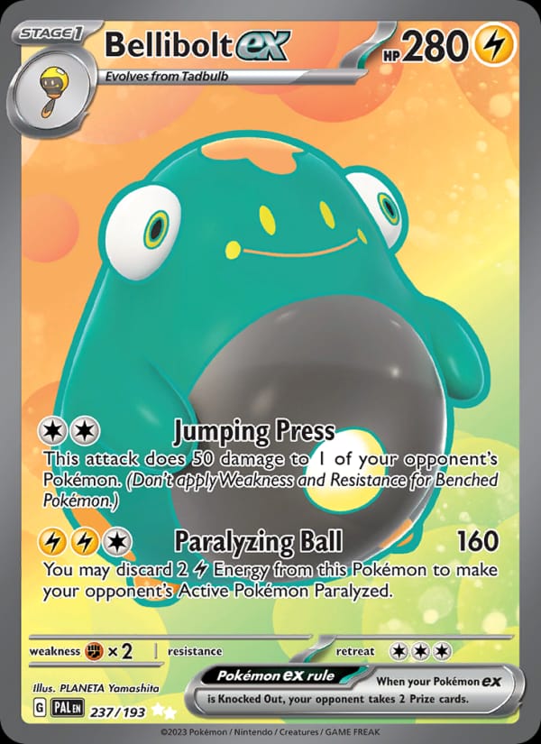 Bellibolt ex 237/193 Paldea Evolved Pokémon card