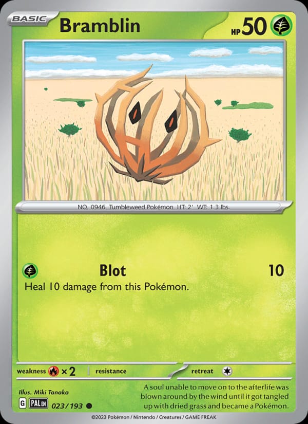 Bramblin 023/193 Paldea Evolved Pokémon card
