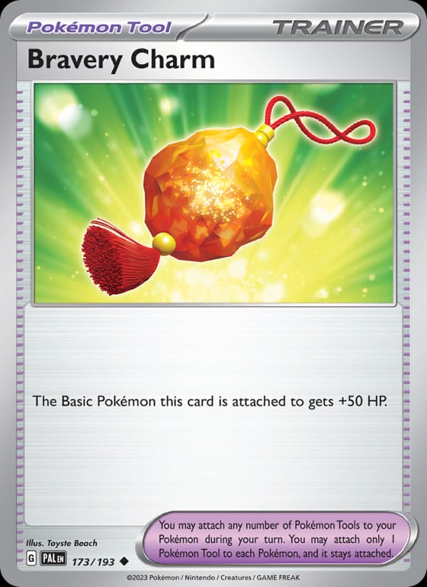 Bravery Charm 173/193 Paldea Evolved Pokémon card