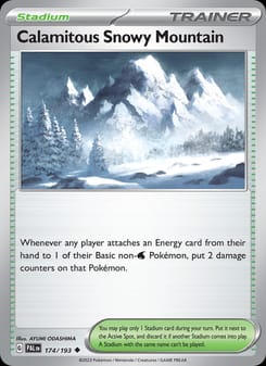 Calamitous Snowy Mountain 174/193 Uncommon – Paldea Evolved Pokémon card