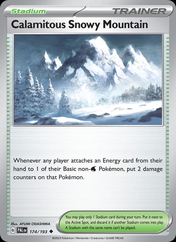 Calamitous Snowy Mountain 174/193 Paldea Evolved Pokémon card