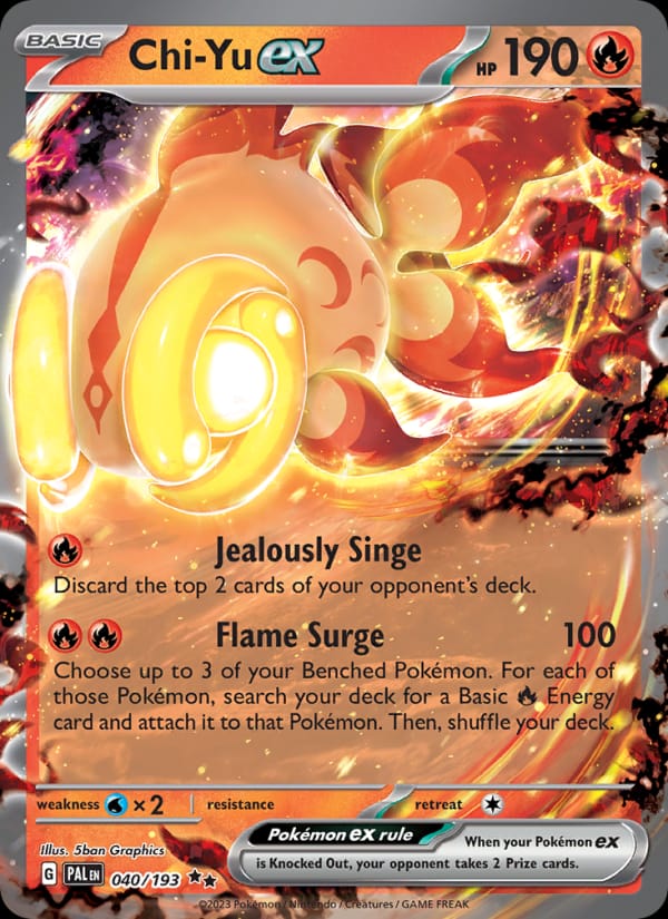 Chi-Yu ex 040/193 Paldea Evolved Pokémon card