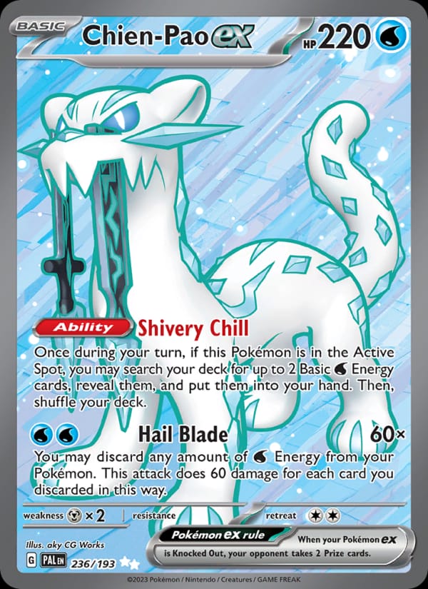 Chien-Pao ex 236/193 Paldea Evolved Pokémon card
