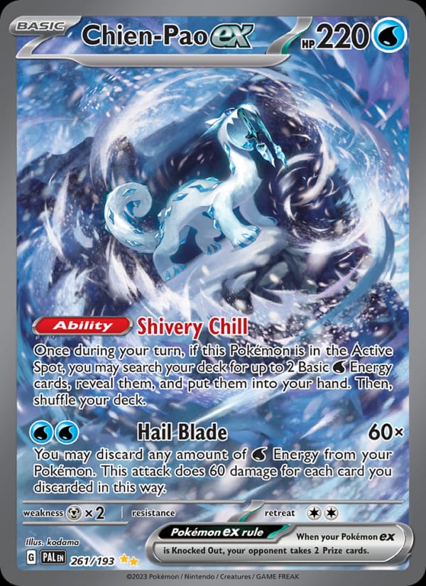 Chien-Pao ex 261/193 Paldea Evolved Pokémon card