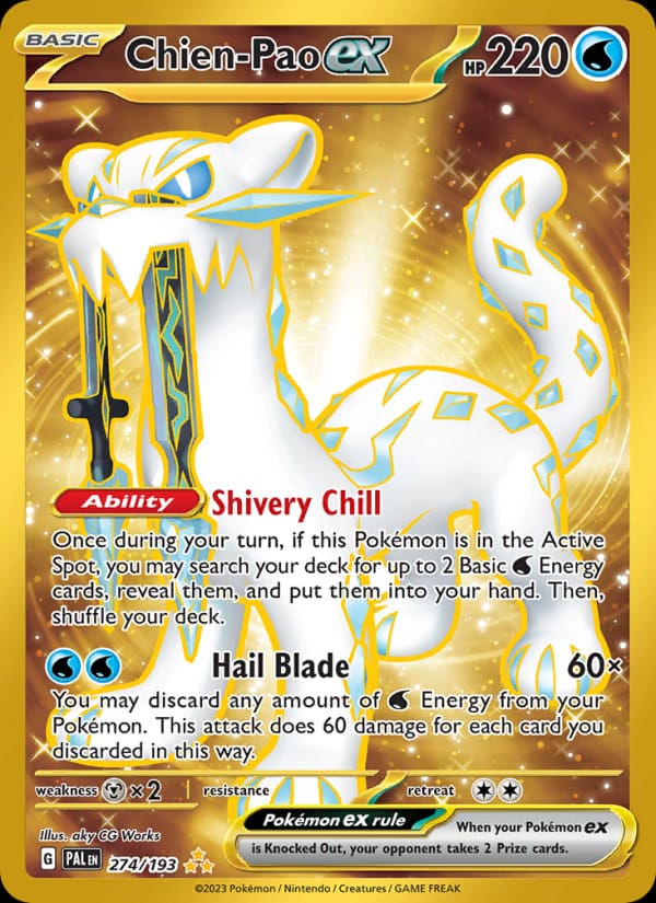 Chien-Pao ex 274/193 Paldea Evolved Pokémon card