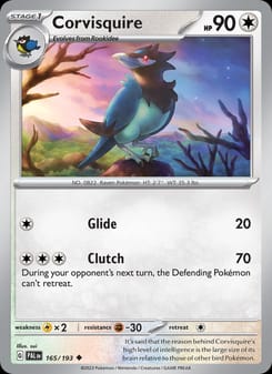 Corvisquire 165/193 Uncommon – Paldea Evolved Pokémon card
