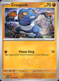 Croagunk 114/193 Common – Paldea Evolved Pokémon card