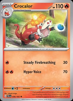 Crocalor 036/193 Uncommon – Paldea Evolved Pokémon card