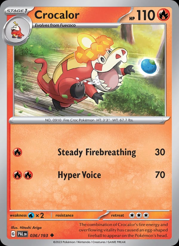 Crocalor 036/193 Paldea Evolved Pokémon card