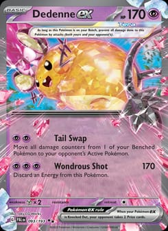 Dedenne ex 093/193 Double Rare – Paldea Evolved Pokémon card