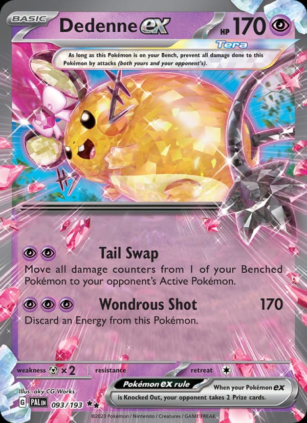 Dedenne ex 093/193 Paldea Evolved Pokémon card