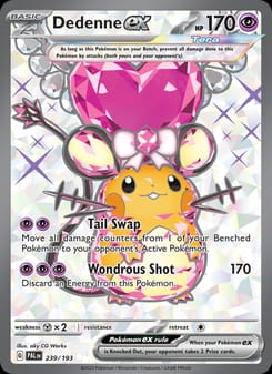 Dedenne ex 239/193 Ultra Rare – Paldea Evolved Pokémon card