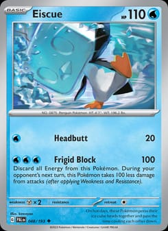 Eiscue 048/193 Uncommon – Paldea Evolved Pokémon card