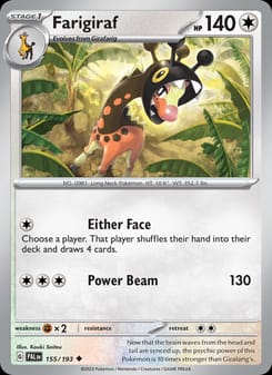 Farigiraf 155/193 Uncommon – Paldea Evolved Pokémon card