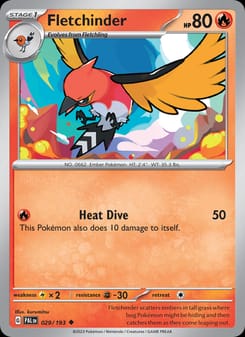 Fletchinder 029/193 Uncommon – Paldea Evolved Pokémon card