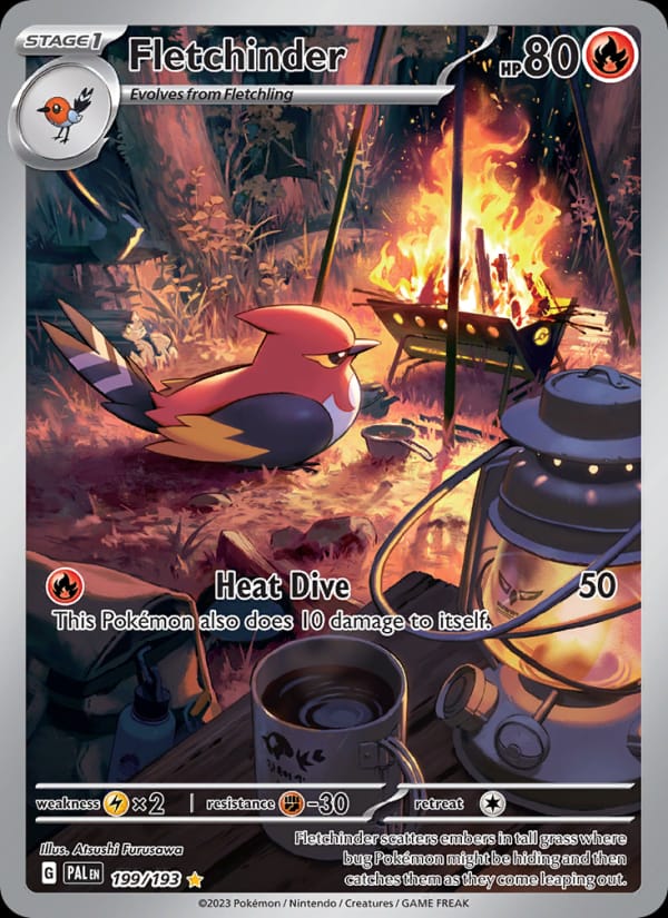 Fletchinder 199/193 Paldea Evolved Pokémon card