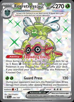 Forretress ex 230/193 Ultra Rare – Paldea Evolved Pokémon card