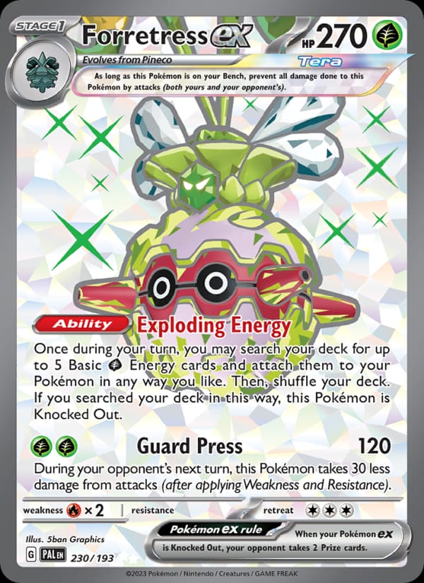 Forretress ex 230/193 Paldea Evolved Pokémon card