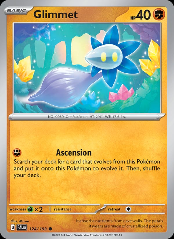 Glimmet 124/193 Paldea Evolved Pokémon card