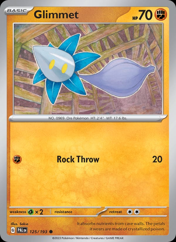 Glimmet 125/193 Paldea Evolved Pokémon card