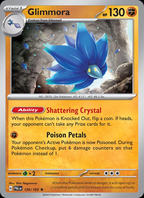 Glimmora 126/193 Paldea Evolved Pokémon card