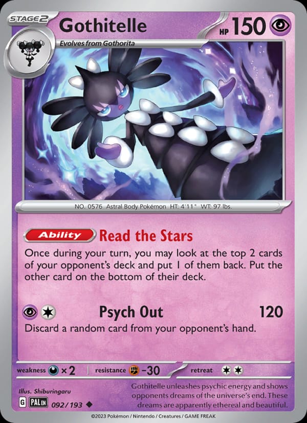Gothitelle 092/193 Paldea Evolved Pokémon card