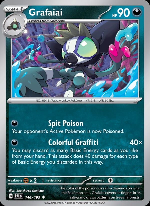 Grafaiai 146/193 Paldea Evolved Pokémon card