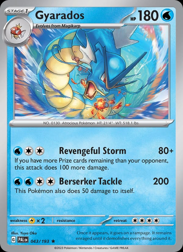 Gyarados 043/193 Paldea Evolved Pokémon card