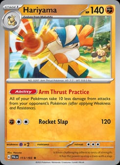 Hariyama 113/193 Rare – Paldea Evolved Pokémon card