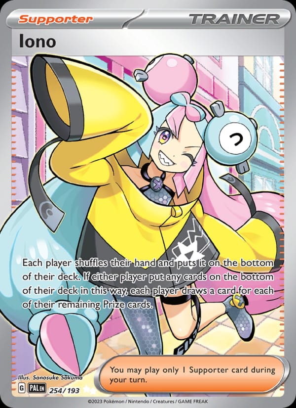Iono 254/193 Paldea Evolved Pokémon card