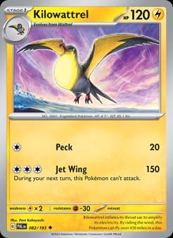 Kilowattrel 082/193 Uncommon – Paldea Evolved Pokémon card