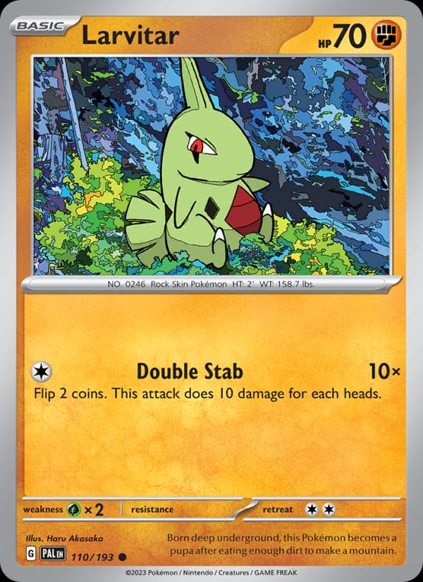 Larvitar 110/193 Paldea Evolved Pokémon card