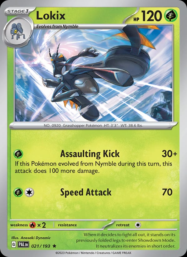 Lokix 021/193 Paldea Evolved Pokémon card
