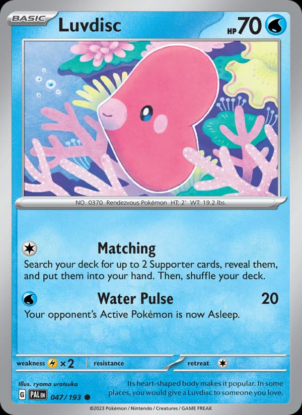 Luvdisc 047/193 Paldea Evolved Pokémon card