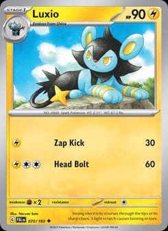 Luxio 070/193 Uncommon – Paldea Evolved Pokémon card