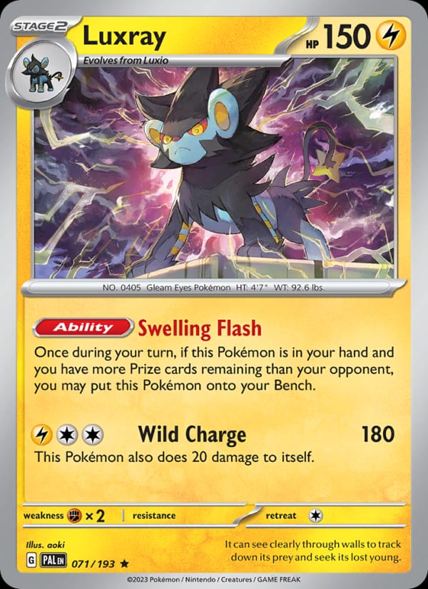 Luxray 071/193 Paldea Evolved Pokémon card