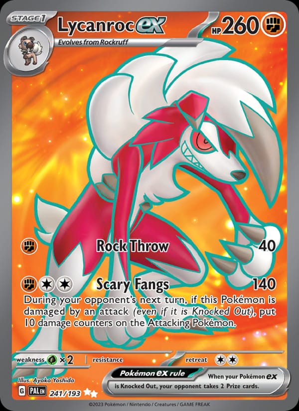 Lycanroc ex 241/193 Paldea Evolved Pokémon card