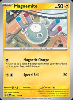 Magnemite 065/193 Common – Paldea Evolved Pokémon card