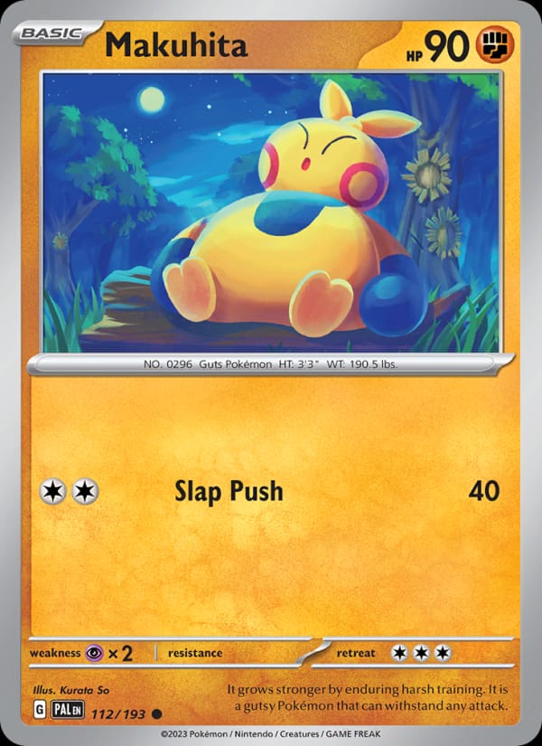 Makuhita 112/193 Paldea Evolved Pokémon card
