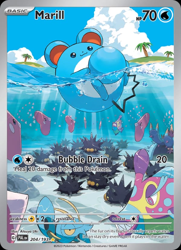 Marill 204/193 Paldea Evolved Pokémon card