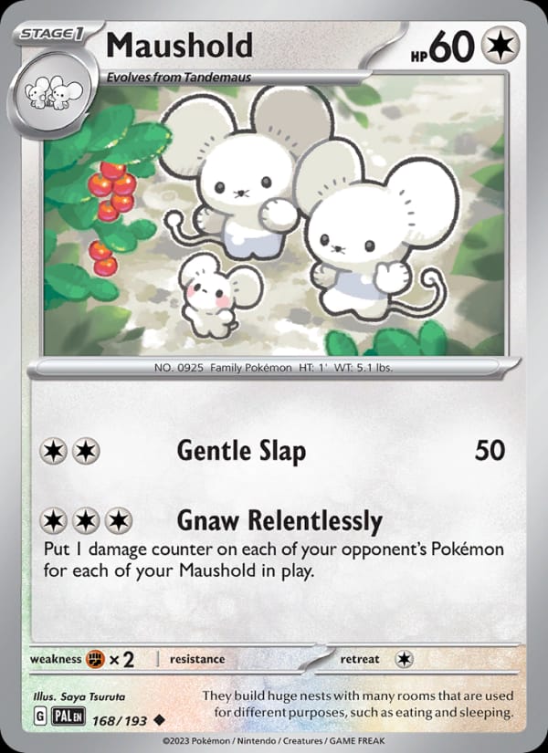 Maushold 168/193 Paldea Evolved Pokémon card