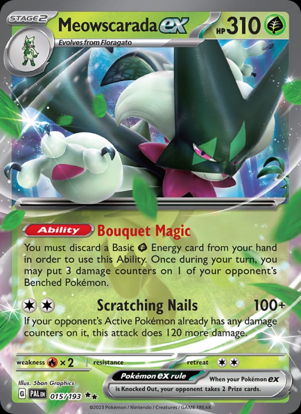 Meowscarada ex 015/193 Paldea Evolved Pokémon card