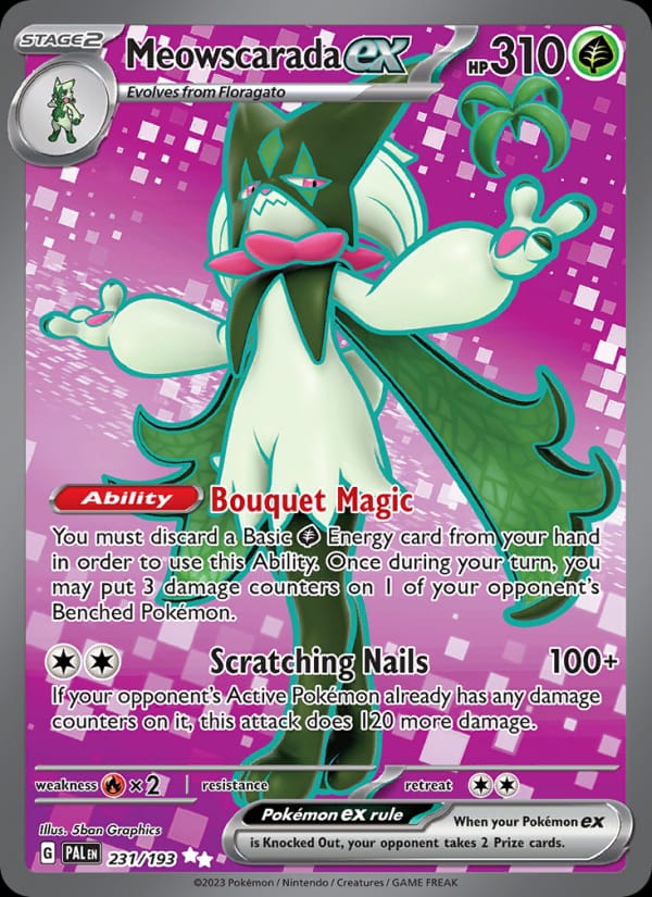 Meowscarada ex 231/193 Paldea Evolved Pokémon card
