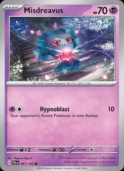 Misdreavus 087/193 Common – Paldea Evolved Pokémon card