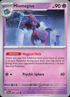Mismagius 088/193 Uncommon – Paldea Evolved Pokémon card