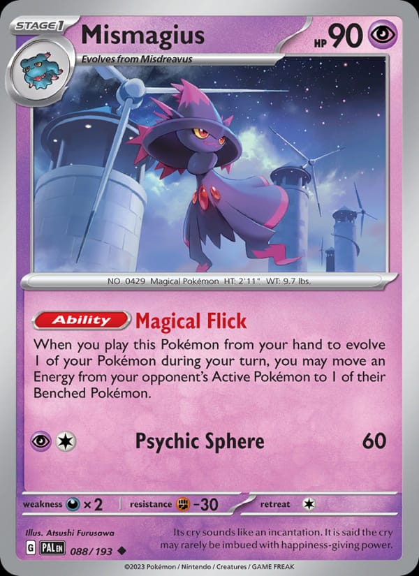 Mismagius 088/193 Paldea Evolved Pokémon card