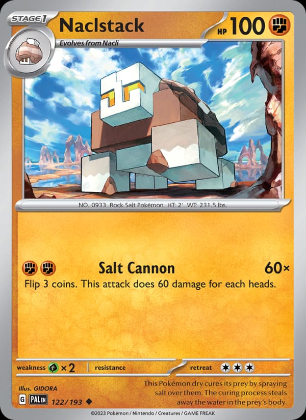 Naclstack 122/193 Paldea Evolved Pokémon card