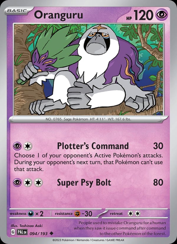 Oranguru 094/193 Paldea Evolved Pokémon card