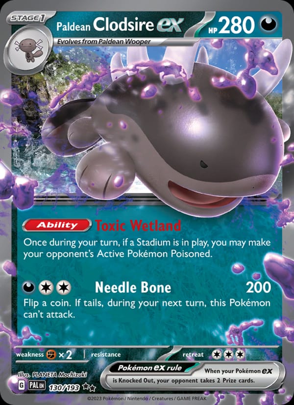 Paldean Clodsire ex 130/193 Paldea Evolved Pokémon card